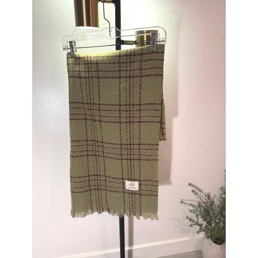 TK.BLOSSOM fringe scarf extra soft large fleece warm layer beach scarf coverup‎